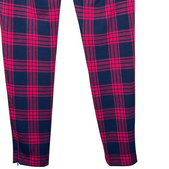 Talbots Red & Black Plaid Stretch Knit Straight Leg Pants Leggings Size 2 EUC - Picture 10 of 10